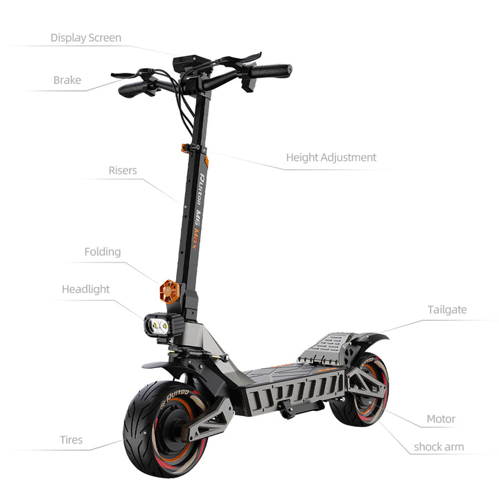 Ruitoo M6 Max Dual-Motor Off-Road Electric Scooter for Adults, 5600W Motor, 1620Wh Battery